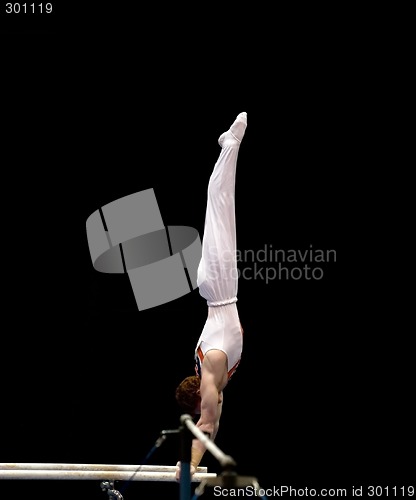 Image of Athlete On Parallel Bars