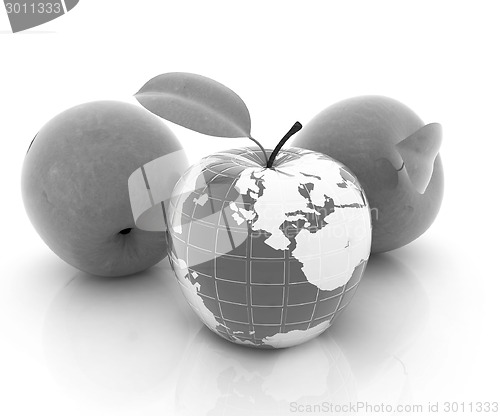 Image of Apple earth and apples 