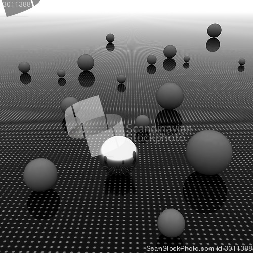 Image of Chrome ball on light path to infinity