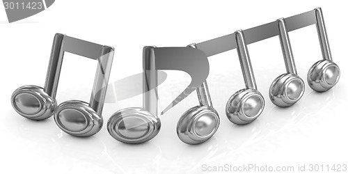 Image of 3d note on a piano