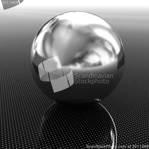 Image of Chrome ball on light path to infinity