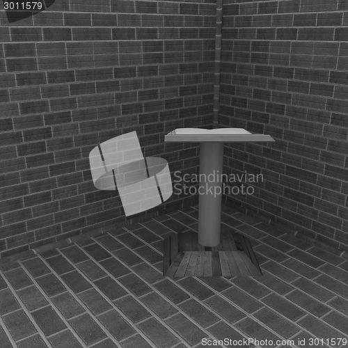 Image of The cathedra in the corner of a brick 