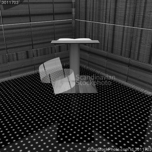 Image of Podium with an open book in the corner