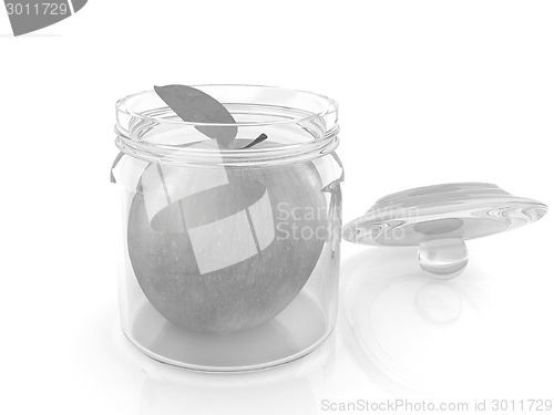 Image of fresh apple in the bank 