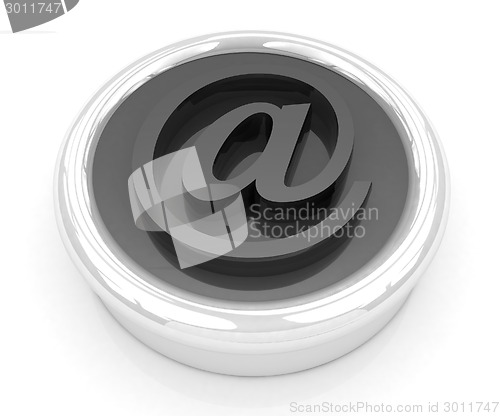 Image of 3d button email Internet push 