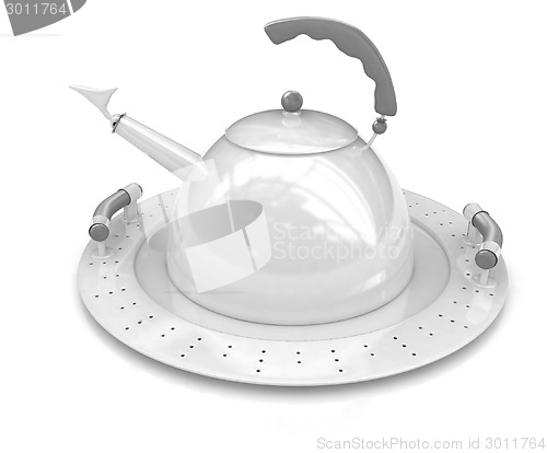 Image of Teapot on a platter 