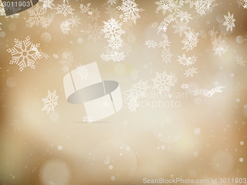 Image of Christmas background with snowflakes. EPS 10