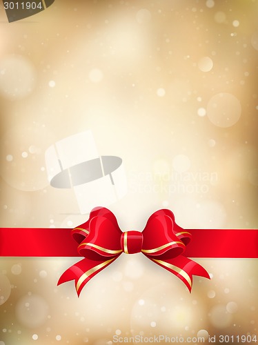 Image of Christmas decoration - Red ribbon. EPS 10