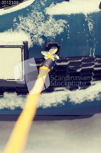 Image of closeup of towed car with towing rope