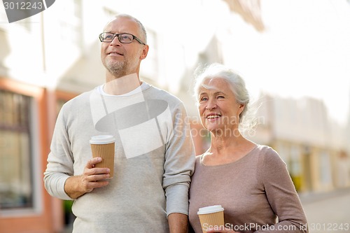 Image of senior couple on city street