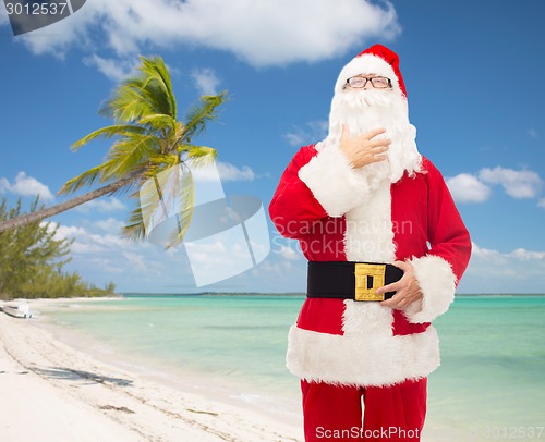 Image of man in costume of santa claus