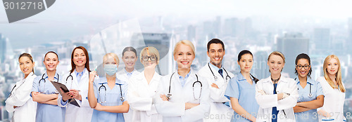 Image of team or group of doctors and nurses