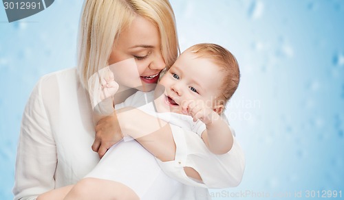 Image of happy mother with smiling baby