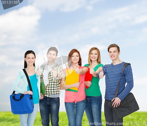 Image of group of smiling students standing