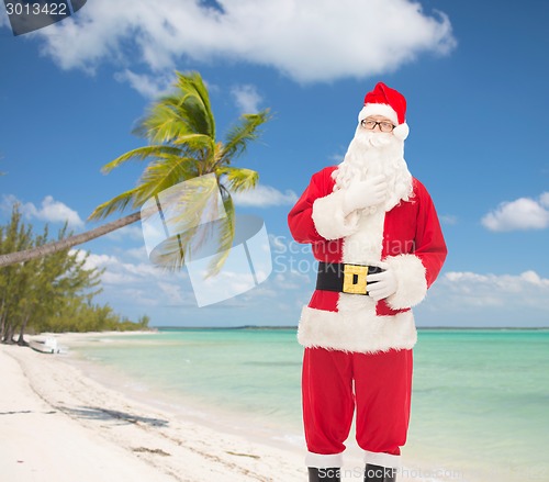 Image of man in costume of santa claus