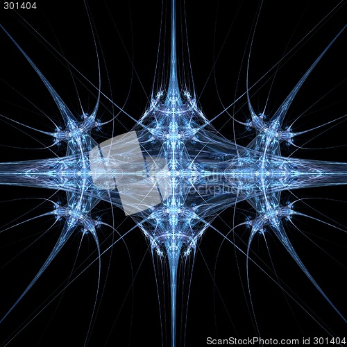Image of Blue light rays and pattern
