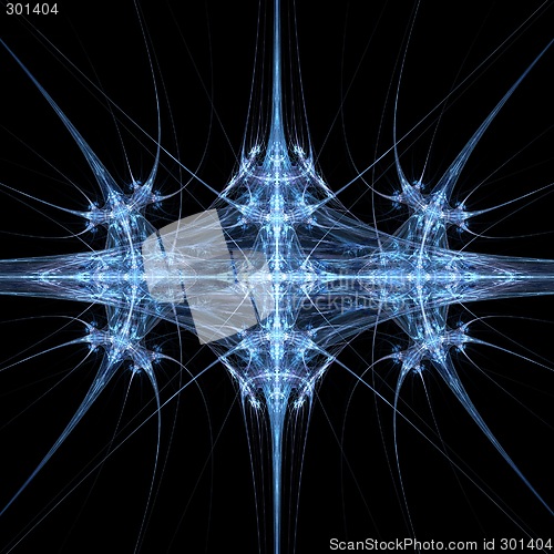 Image of Blue light rays and pattern