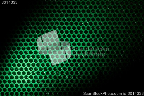 Image of Bubble wrap lit by green light