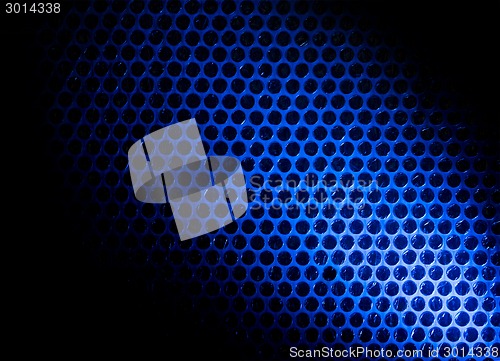 Image of Bubble wrap lit by blue light