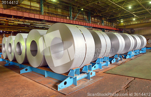 Image of rolls of steel sheet