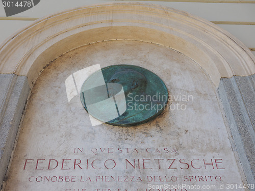 Image of Nietzsche memorial plaque in Turin