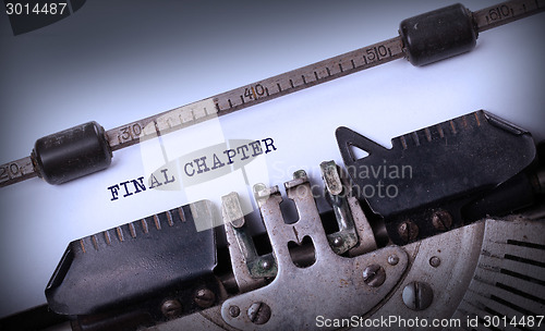 Image of Vintage inscription made by old typewriter