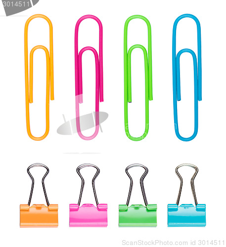 Image of Colorful paper clips