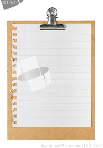 Image of Notepad page on clipboard