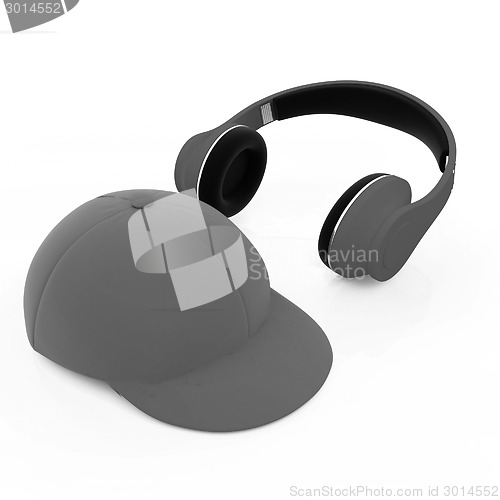 Image of cap and headphones