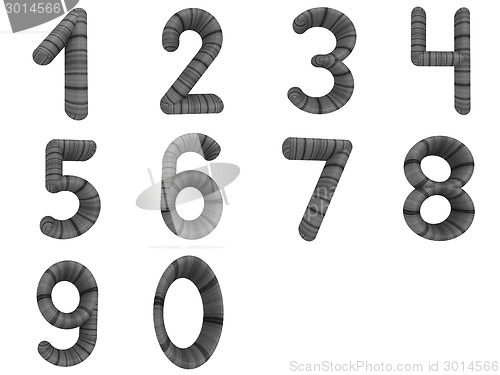 Image of Wooden numbers set 