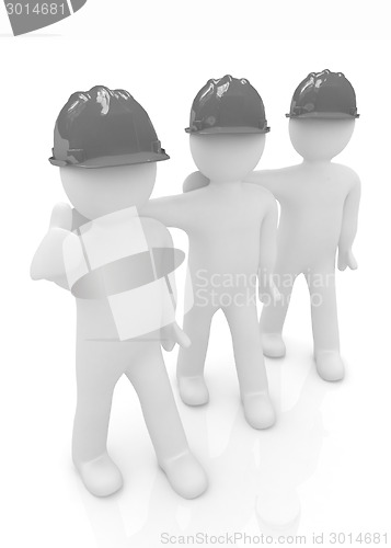 Image of 3d mans in a hard hat with thumb up 