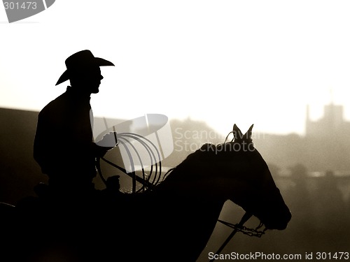 Image of cowboy at rodeo