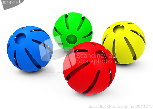 Image of the colorful spheres