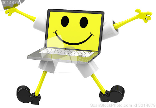 Image of the happy laptop