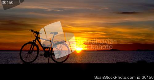 Image of Bike in sunset