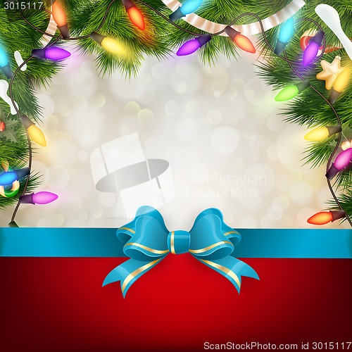 Image of Christmas background with fir twigs. EPS 10
