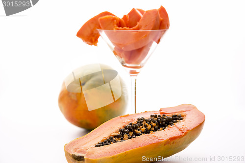 Image of Red papaya for breakfast
