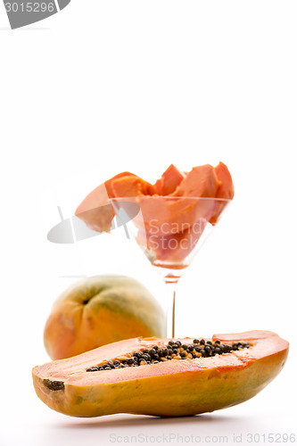 Image of Pawpaw fruit, Carica papaya
