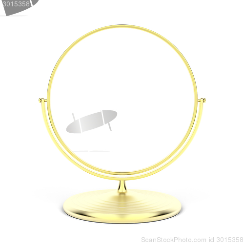 Image of Gold makeup mirror