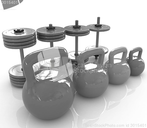 Image of Colorful weights and dumbbells 