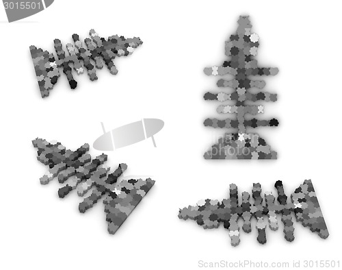 Image of Set of icons on a theme fish. Puzzle. Illustration for design 