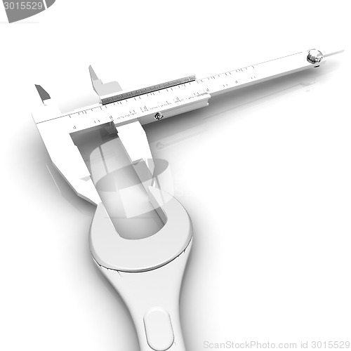 Image of Trammel vernier measures the detail 