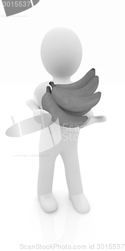 Image of 3d man with bananas