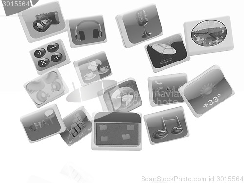 Image of Cloud of media application Icons