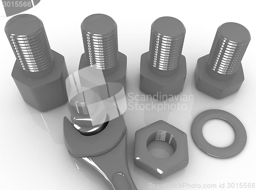 Image of Colorful wrench to tighten the screws