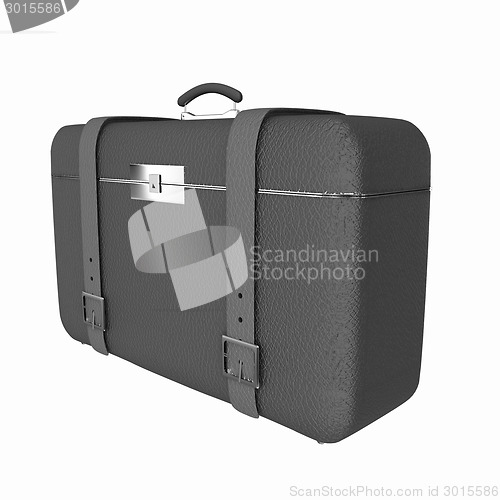 Image of Brown traveler's suitcase 