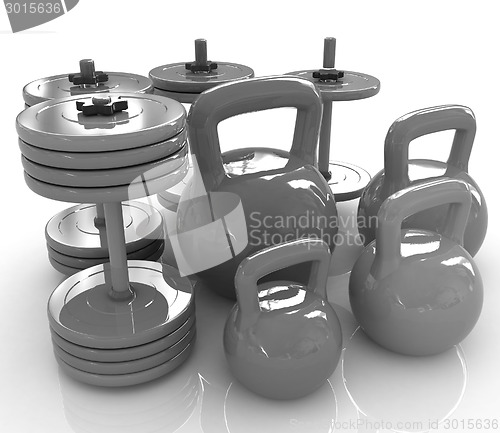 Image of Colorful weights and dumbbells 