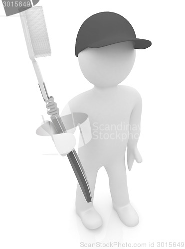 Image of 3d man with toothbrush