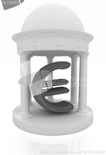 Image of Euro sign in rotunda 