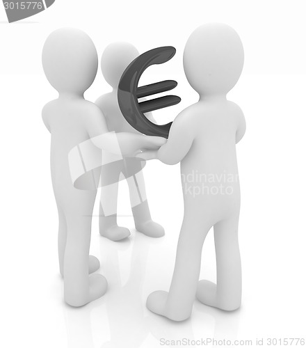 Image of 3D mans with Euro sign 